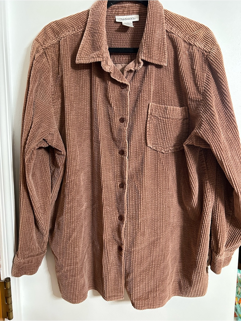 Chadwicks Womens Corduroy Shirt Jacket in Dusty Brown